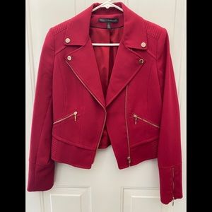 WHBM Red Moto Jacket